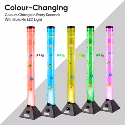 90cm LED Bubble Fish Lamp Tube Light RGB Colour Changing Mood Sensory Aquarium
