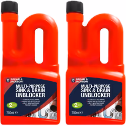 Spear & Jackson Multi-Purpose Sink & Drain Unblocker 2 x 750 ml