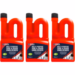 Spear & Jackson Multi-Purpose Sink & Drain Unblocker 3 x 750 ml