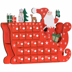 HOMCOM Advent Calendar, Christmas Countdown Calendar with 24 Drawers