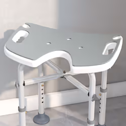 HOMCOM Aluminium Shower Stool for Elderly Disabled Non-Slip Bath Stool Grey - Additional view 7