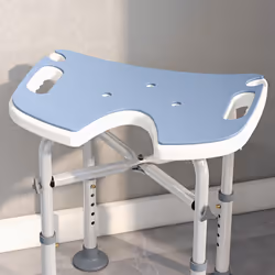 HOMCOM Aluminium Shower Stool for Elderly Disabled Non-Slip Bath Stool Blue - Additional view 7