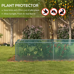 Outsunny 8' x 4' Plant Protection Tent Crop Cage with Door, Green