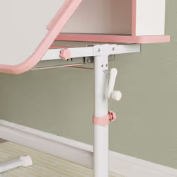 AIYAPLAY Kids Desk and Chair Set w/ Tiltable Desktop, Reading Rack, Pink - Additional view 9