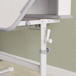 AIYAPLAY Kids Desk and Chair Set w/ Tiltable Desktop, Reading Rack, Grey - Additional view 9