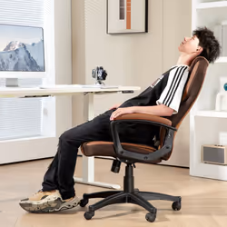 HOMCOM Executive Office Chair High Back Computer Chair with Armrests Brown - Additional view 5