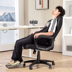 HOMCOM Executive Office Chair High Back Computer Chair with Armrests Black - Additional view 5