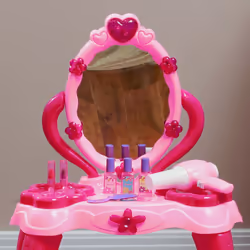 AIYAPLAY Kids Dressing Table with Mirror, Stool, Lights, 15 Accessories - Additional view 8