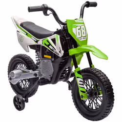 AIYAPLAY 12V Kids Electric Motorcycle w/ Twist Grip Throttle, Music, Blue