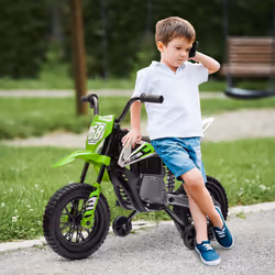 AIYAPLAY 12V Kids Electric Motorcycle w/ Twist Grip Throttle, Music, Blue