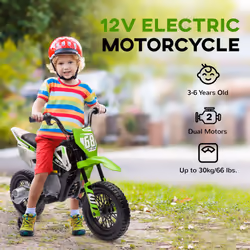 AIYAPLAY 12V Kids Electric Motorcycle w/ Twist Grip Throttle, Music, Blue - Additional view 6