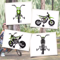 AIYAPLAY 12V Kids Electric Motorcycle w/ Twist Grip Throttle, Music, Blue - Additional view 9