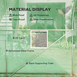 Outsunny Greenhouse Polytunnel Walk-in Grow Plant Steel 3 x 2 m Outdoor