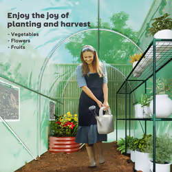 Outsunny Greenhouse Polytunnel Walk-in Grow Plant Steel 3 x 2 m Outdoor - Additional view 6