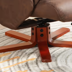 HOMCOM Recliner Chair with Footstool, Backrest Adjustable, Armchair, Brown - Additional view 7