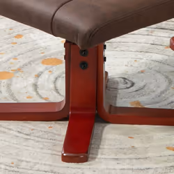 HOMCOM Recliner Chair with Footstool, Backrest Adjustable, Armchair, Brown - Additional view 8