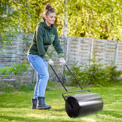 Outsunny Combination Push w/ 38L Sand or Water Garden Black