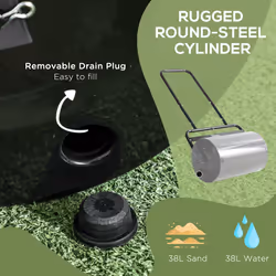 Outsunny Combination Push w/ 38L Sand or Water Garden Black
