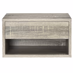 HOMCOM Floating Bedside Table Set of 2 Wall Mounted Nightstand Brown - Additional view 5