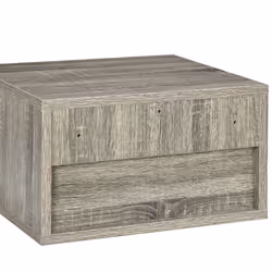HOMCOM Floating Bedside Table Set of 2 Wall Mounted Nightstand Brown - Additional view 7