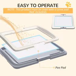 PawHut Dog Toilet Tray, Dog Litter Tray for Training Dogs, 63 x 49 x 6cm - Additional view 8