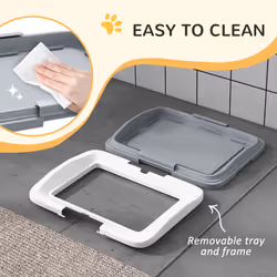 PawHut Dog Toilet Tray, Dog Litter Tray for Training Dogs, 63 x 49 x 6cm