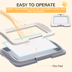 PawHut Dog Toilet Tray, Dog Litter Tray for Training Dogs, 63 x 49 x 6cm - Additional view 8