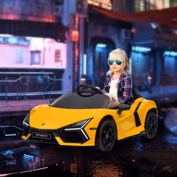 AIYAPLAY Lamborghini Revuelto Licensed Ride On Car, with Suspension, Yellow