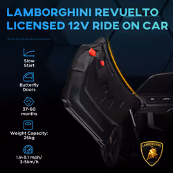 AIYAPLAY Lamborghini Revuelto Licensed Ride On Car, with Suspension, Black