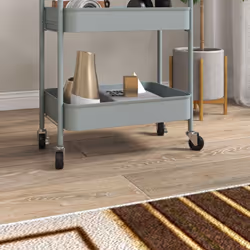 HOMCOM 3 Tier Rolling Utility Cart with 3 Mesh Basket, Light Blue - Additional view 8