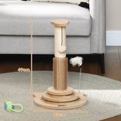 PawHut 49cm Cat Scratching Post with Interactive Track Ball for Indoors - Additional view 5