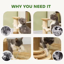 PawHut 49cm Cat Scratching Post with Interactive Track Ball for Indoors - Additional view 6