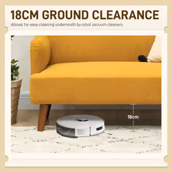HOMCOM 2 Seater Sofa with 21cm Thick Padding and Wood Legs, Yellow - Additional view 5