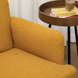 HOMCOM 2 Seater Sofa with 21cm Thick Padding and Wood Legs, Yellow - Additional view 6