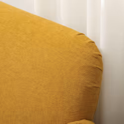 HOMCOM 2 Seater Sofa with 21cm Thick Padding and Wood Legs, Yellow - Additional view 7