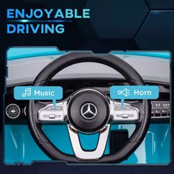 AIYAPLAY Mercedes-Benz AMG CLA 45 Licensed 12V Ride on Car - Light Blue
