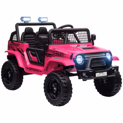 AIYAPLAY Kids Ride On Car, 12V Electric Truck w/ Suspension - Pink