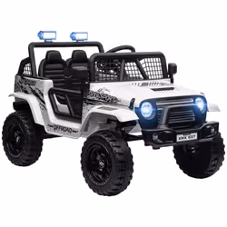 AIYAPLAY Kids Ride On Car, 12V Electric Truck w/ Suspension, White - Additional view 8