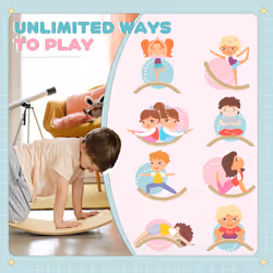 AIYAPLAY Kids Wooden Balance Board for Children, for 3-8 Years Old
