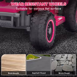 AIYAPLAY 6V Electric Quad Bike for Kids w/ Forward Backward, Pink - Additional view 5