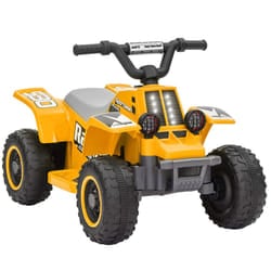 AIYAPLAY 6V Electric Quad Bike for Kids w/ Forward Backward, Yellow