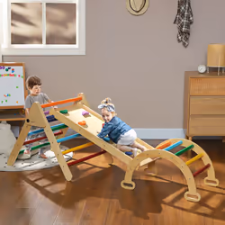 AIYAPLAY 5-in-1 Toddler Climbing Frame with Ramp, Arch, for 18-48 Months