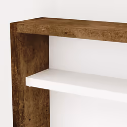 HOMCOM 5-Tier Wall Display Shelf Unit Cabinet w/ Shelves Glass Doors brown - Additional view 6