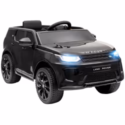AIYAPLAY Licensed Land Rover, Kids Electric Car w/ Remote, Music, Black