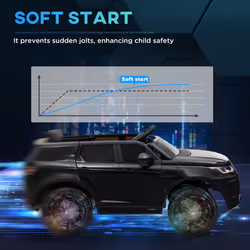 AIYAPLAY Licensed Land Rover, Kids Electric Car w/ Remote, Music, Black - Additional view 5