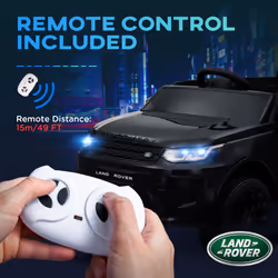 AIYAPLAY Licensed Land Rover, Kids Electric Car w/ Remote, Music, Black - Additional view 7