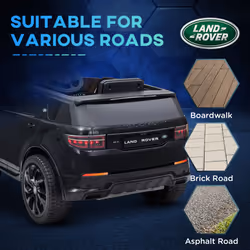AIYAPLAY Licensed Land Rover, Kids Electric Car w/ Remote, Music, Black - Additional view 8