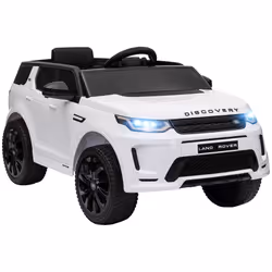 AIYAPLAY Licensed Land Rover, Kids Electric Car w/ Remote, Music, White