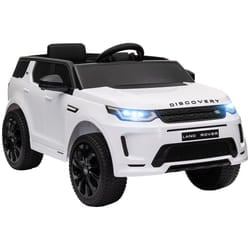 AIYAPLAY Licensed Land Rover, Kids Electric Car w/ Remote, Music, White
