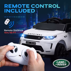 AIYAPLAY Licensed Land Rover, Kids Electric Car w/ Remote, Music, White - Additional view 7